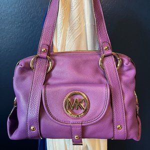 Michael Kors Leather Magenta Shoulder Bag